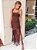 VESTIDO MODAL FRANJA MARROM - Imagem 1