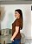 BLUSA DECOTE V RENDA MARROM - Imagem 2