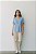 BLUSA DECOTE V GUIPIR AZUL - Imagem 1