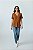 BLUSA DECOTE V GUIPIR CARAMELO - Imagem 1