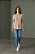 BLUSA DECOTE V GUIPIR BEGE - Imagem 1