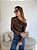 BLUSA OMBRO A OMBRO TULE MARROM - Imagem 3