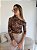 BLUSA OMBRO A OMBRO TULE CARAMELO - Imagem 2