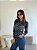 BLUSA MODAL ANIMAL PRINT AZUL - Imagem 1