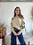 BLUSA MODAL BORDADO FLOR BEGE - Imagem 1