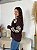 BLUSA MODAL FLOWERS MARROM - Imagem 4