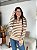 BLUSA MODAL LISTRADO BEGE - Imagem 1