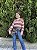 BLUSA MODAL LISTRA ROSA/MARROM - Imagem 3