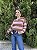 BLUSA MODAL LISTRA ROSA/MARROM - Imagem 4