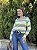 BLUSA MODAL LISTRA CINZA/AMARELO - Imagem 1