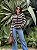 CARDIGAN LISTRAS LAURA MARROM/OFF - Imagem 3