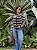 CARDIGAN LISTRAS LAURA MARROM/OFF - Imagem 2
