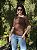 BLUSA CELINE ASSIMETRICA MARROM - Imagem 3