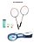 Badminton Kit Profissional Com 2 Raquetes 2 Petecas e Bolsa para Transporte - Imagem 1