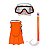 Snorkel Kit de Natação Infantil Óculos e Canudo para respiração Praia Piscina - Imagem 7