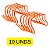 Kit 10 Unds Obstáculos Barreira de Treinamento 15cm Equipamento Agilidade Funcional Esporte Laranja - Imagem 1