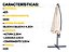 Ombrelone Lateral Suspenso 3m Jardim De Alumínio Com Base Manivel Branco Off White - Imagem 2