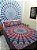 Jogo de Cama com Fronha  Manta Mandala Colcha Indiana Casal Queen Boho Hippie Chic - Imagem 14