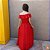 Vestido Juvenil  Longo Feminino Ciganinha vermelho Menina - Imagem 5