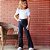 Calça Flare infantil feminino tipo jeans - Imagem 2