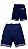 Bermuda Tipo Jeans  Azul e Preta - Imagem 6