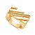 Anel Retangular Com Detalhes Em Filigrana ( Ouro 12K / 18 K ) - Imagem 1