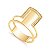 Anel Retangular Com Borda Cravejada Aro Duplo ( Ouro 12K / 18 K ) - Imagem 1