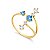 Anel Aberto Pedras Vertical ( Ouro 12K / 18 K ) - Imagem 1