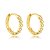 Brinco Argola Click ¢12,00MM Com Detalhes Flores/Pedras ( Ouro 12K / 18 K ) - Imagem 1