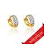 Brinco Argola Click  ¢9,00MM Cravejado ( Ouro 12K / 18 K ) - Imagem 1