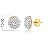 Brinco Pizza Tamanho G Cravejado ( Ouro 12K / 18 K ) - Imagem 3