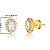 Brinco Oval Com  Borda Cravejada ( Ouro 12K / 18 K ) - Imagem 3