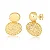 Brinco Tramado Palha/Liso Fechado Coleção Raízes CJ.02 ( Ouro 12k / 18k ) - Imagem 1