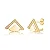Brinco Earcuff Triangular Com a Borda Cravejada ( Ouro 12k / 18k ) - Imagem 1