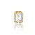 Pingente Retangular Com Borda Cravejada ( Ouro 12k / 18k ) - Imagem 2