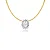 Pingente Oval Com Borda Cravejada ( Ouro 12k / 18k ) - Imagem 1