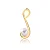 Pingente Espiral Com Pérola ( Ouro 12k / 18k ) - Imagem 2