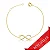 PULSEIRA INFINITO COM CORAÇÕES( Ouro 12k / 18k ) - Imagem 1