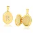 RELICÁRIO OVAL G LETRA R CRAVEJADA 20X25MM 750AM ( Ouro 12k / 18k ) - Imagem 2