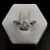 Anel com Pedra Gota Branca com Zircônias Brancas Cravejadas A146 (Prata 925) - Imagem 1