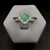 Anel com Trevo Central e Zircônias verde Cravejadas A154 (Prata 925) - Imagem 1