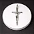 PINGENTE CRUZ COM JESUS - TAM G - P119 ( Prata 925 ) - Imagem 1