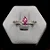 ANEL DE PEDRA GOTA ROSA BEBE COM ZIRC. NO ARO A187 (Prata 925) - Imagem 1