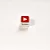 Berloque separador Youtube vermelho BQ022 ( Prata 925 ) - Imagem 1