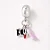 Berloque sapato rosa, bolsa e batom BQ156 ( Prata 925 ) - Imagem 1