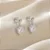 brinco zircônia de coração 6,0mm prata ao redor B003 ( Prata 925 ) - Imagem 1