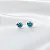 Brinco pedra azul 4,0mm B067 ( Prata 925 ) - Imagem 1