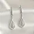 PALITO CRAVEJADO COM GOTA VAZADA COM PENDULO B163 ( Prata 925 ) - Imagem 1