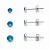 TRIO REDONDO AZUL CLARO 3/4/5MM BT001 ( Prata 925 ) - Imagem 1