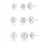 TRIO PÉROLAS 3/4/5MM BT014 ( Prata 925 ) - Imagem 1